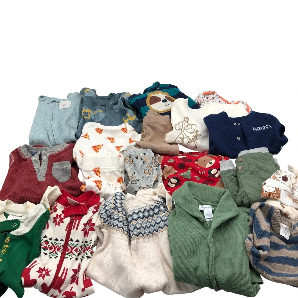 Baby Boys Newborn / 0-3M Fall Winter Clothing BUNDLE One Piece Pajamas Hanna
